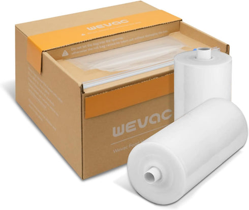 Wevac 6''x100' & 8''x100' Vacuum Seal Roll Keeper with Cutter, BPA Free, Ideal for Food Storage