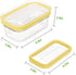 2pack (280g) ShineMe Butter Slicer Cutter, Airtight Plastic Butter Dish with Lid, Butter Stick Container with Forks