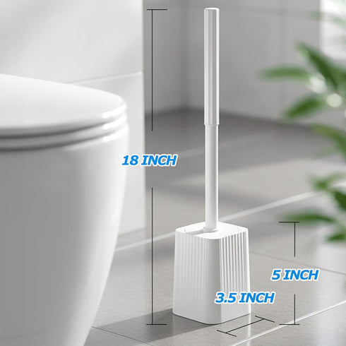 2Pack Set FORASTO Toilet Bowl Brush and Holder - Toilet Scrubber Brush,Cleaning Brush,Bathroom Decor,Household