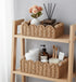 Countertop CubesLand Toilet Paper Storage Organizer Basket, Scalloped Decorative Baskets for Over Toilet Shelves