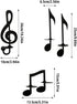 Set 4 MANMAOHE Black Music Note Wall Sconce Metal Wall Sconce Candle Holder of Wall Mount Tea Light Candle Holders