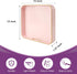 Trimming Trimming, 13 13 x1.57 Gifturbo Pink Square Decorative Tray,Serving Tray with Handles with Gold Plastic Coffee