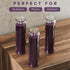Simply Soson 2x8 inch Purple Devotional Candles in Glass Jar, 3 Pack, 90 Hours, Tall Pillar Candles