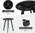 Meluvici Outdoor Side Table, Weather Resistant Patio Small Side Table Outdoor Indoor Round Metal Steel Small Table