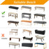 YISUN Stretch Washable Jacquard Dining Bench Covers, Removable Rectangle Seat Protector for Dining Rooms, Light Grey