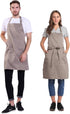 BIGHAS Adjustable Bib Apron with Long Ties for Men and Women, 18 Colors for Chef Kitchen Cooking