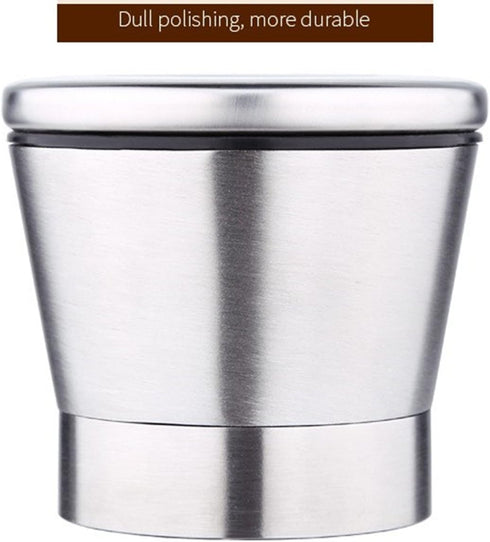 BlueSnail Stainless Steel Manual Grips Glass Salt Pepper Grinder - 5.1", Silver