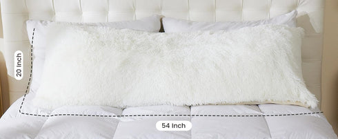 20 54 ZonLi Fuzzy Body Pillow Cover, x Pillowcase, Faux Fur Long Pillow Cover with Zipper, Fluffy Soft Plush Decorative
