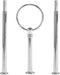 Cake Cupcake Tray Stand with Handle - 3-Tiers Round-Silver Hardware Fitting Holder, Pack of 3
