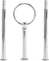 Cake Cupcake Tray Stand with Handle - 3-Tiers Round-Silver Hardware Fitting Holder, Pack of 3