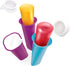 Zoku Summer Pops - 6 Squeezable Silicone Molds with Reusable Spill-resistant Lids and Tray