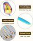 uxcell 7 Inch Stainless Steel Coffee Spoons, Rose Flower Shape Spoons for Ice Tea, Dessert, Colorful