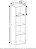 Furinno Luder Bookcase/Storage, 4-Tier Cube, French Oak