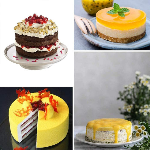2pcs 6 Inch Silicone Cake Pan for Baking, Round Cake Molds Silicone Baking Pan Non-Stick Quick Release Suitable for Cheesecake Chocolate Cake Brownie Cake puddings by REECAGO