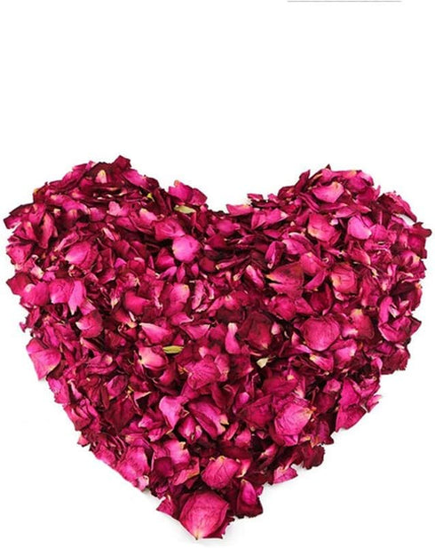 100 Grams Natural Real Red Rose Flower Petals Dried Rose Petals for Foot Bath Body Bath SPA Wedding Confetti Decoration