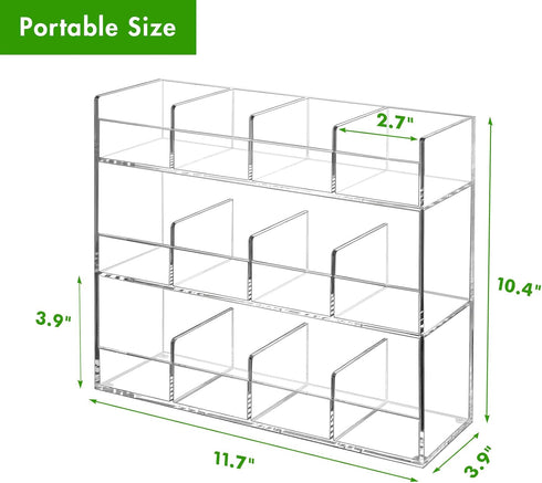 216 Packets, Countertop, BEYGORM Acrylic Tea Bag Organizer for Tea No Assembly Required, Display Holder for Vertical