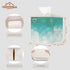 HOMOTEK 2 Pack Tissue Box Cover, Square PU Leather Tissue Holder, Decorative Facial Tissue Cube Paper Organizer for