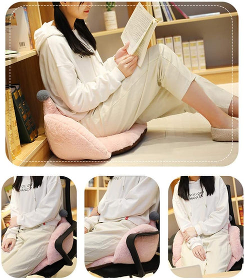 Crown Office Soft Cushion Plush Comfort Seat Pad, Cozy Warm Seat Pillow for Armchair, Relieves Back Coccyx Pain