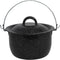 Mirro 3 Quart Enamel Convex Kettle, Black with Speckles for Cooking and Serving