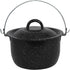 Mirro 3 Quart Enamel Convex Kettle, Black with Speckles for Cooking and Serving