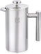 French Press Coffee Maker, 2 Cups Small Stainless Steel, Double Walled, 750ML/24OZ