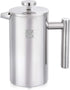 French Press Coffee Maker, 2 Cups Small Stainless Steel, Double Walled, 750ML/24OZ