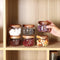 SAIOOL Kitchen Canisters Set of 6-8.5oz Glass Spice Jars With Acacia Airtight