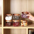 SAIOOL Kitchen Canisters Set of 6-8.5oz Glass Spice Jars With Acacia Airtight