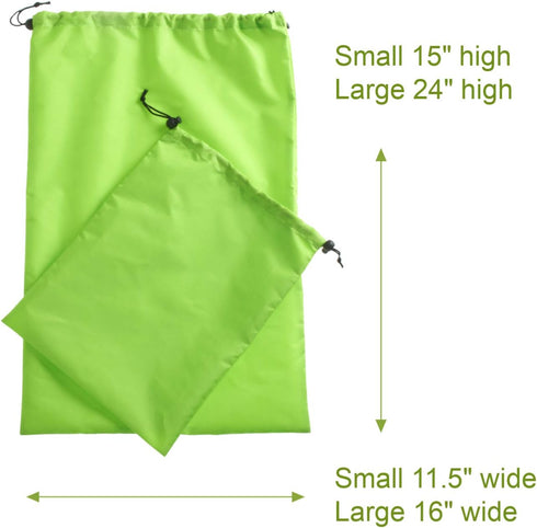 Smooth Trip Travel Laundry Bags - Set of 2 Odor-Blocking Barrier Bags for Wet and Dirty Clothes, Compact