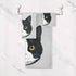 Aslsiy Set 3 Cute Black White Cat Towel Pcs Kitten Kitty Bath Hand Towels Washcloth Soft Thin Durable Towel