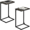 VASAGLE C-Shaped End Table, Set of 2, Side Table for Sofa, Couch