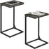 VASAGLE C-Shaped End Table, Set of 2, Side Table for Sofa, Couch
