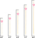 BambooMN 7.1 Inch Pink Heart Bamboo Food and Drink Pick Skewers – 100 Pieces for Catered Events