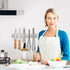 Ninolny 10 Inch Magnetic Knife Strip, Premium Stainless Steel Wall Mounted Kitchen Knives Bar for Home