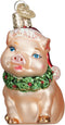 Old World Christmas Glass Blown Ornaments, Holly Pig for Christmas Tree
