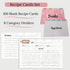 Recipe Cards 4x6, Set of 100 with 8 Category Dividers - Beautifully Designed 4x6 Recipe Cards for Your Culinary Creations by Solid H