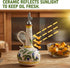 18 oz 2 Ceramic Olive Oil Dispenser Bottle - Hand-Painted Italian Kitchen Decor Oil Cruet with Spouts, Silicone Funnel