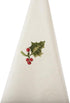 Winter Berry Embroidered Christmas Napkins, Set of 4, 21 by 21"
