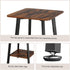 King Oasis 2-Tier Small Side Table for Living Room, End Table with Storage Shelf, Wood & Metal Bedside Table Nightstand