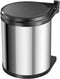 Hailo Compact-Box M Trash Can - 4 Gallon, Lid-Lift, Small Kitchen Bin, Stainless Steel