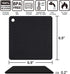 Silicone Trivet Mats Hot Mat, Robust Non Slip Coasters, Heat Resistant Mats (Black)