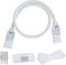 Shine Decor Connecting Parts Kit, 2 Connection Wire Cables & 1 Connector with 4-Prong Pin for RGB LED Neon Rope Lights