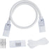 Shine Decor Connecting Parts Kit, 2 Connection Wire Cables & 1 Connector with 4-Prong Pin for RGB LED Neon Rope Lights