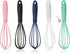 NCAM 5 Pcs Silicone Whisk for Cooking, Mini Stainless Steel Dough Whisk, Non Stick Hand Whisk