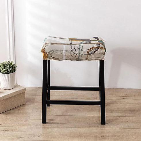 Set 2 Counter Counter #10 Bar Stool Cover Rectangle of Printed Stretch Height Bar stools Slipcovers Saddle Stool