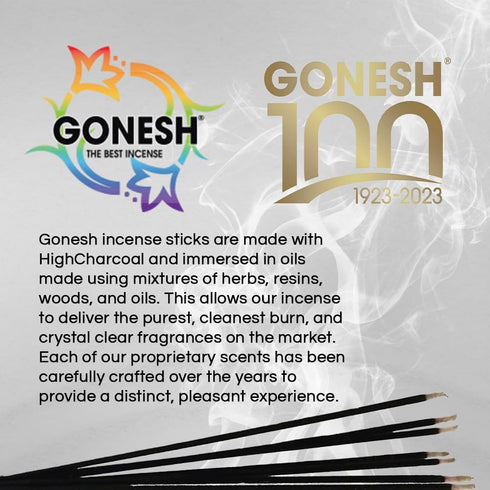 Gonesh Extra Rich Scented Incense Sticks - 10” Slow Burn Aromatic Sandalwood Sticks, 80 Pack