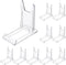 WANDIC Acrylic Plate Stands, 10 Pcs Mini Clear Plastic Display Holders Adjustable Easels for Flat Plates, Photos, Place