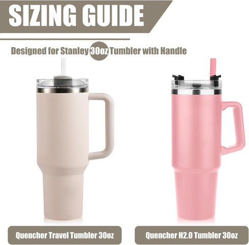 Stanley 30 oz Tumbler Snack Bowl with Lid, Silicone Snack Tray Ring for Stanley Cup Accessories, Cream