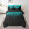 Feelyou Abstract Ombre Comforter Set with Sheets Kids Teens Teal and Black