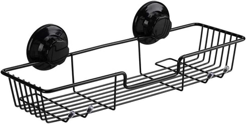 SANNO Suction Cups Shower Caddy, Rustproof Wire Basket Organizer for Kitchen Bathroom Accessories, Stainless Steel,